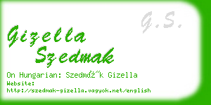 gizella szedmak business card